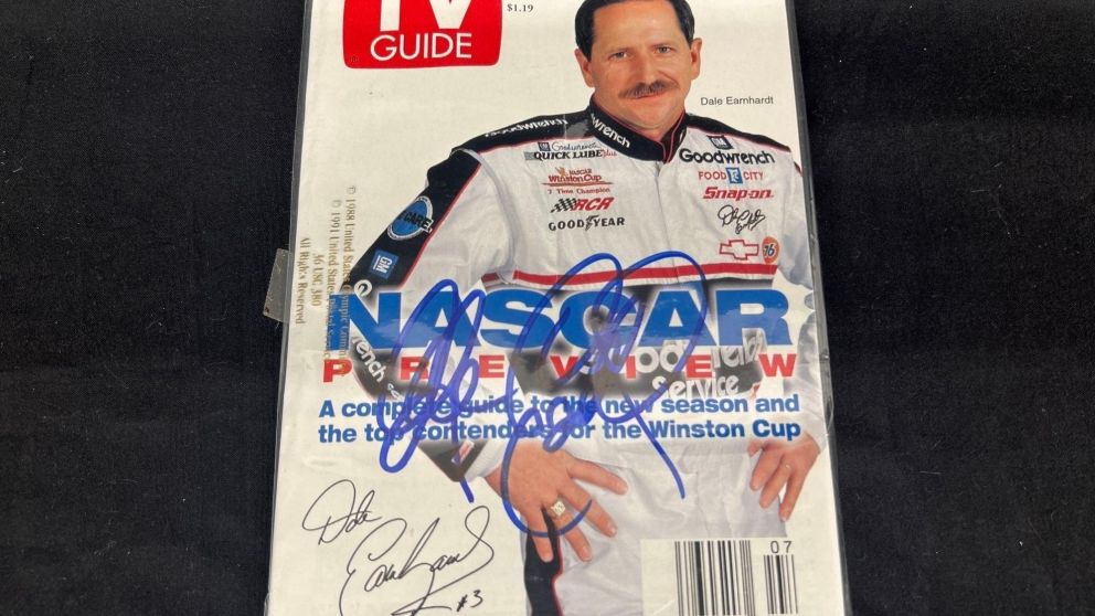 17 dale earnhardt signed tv guide