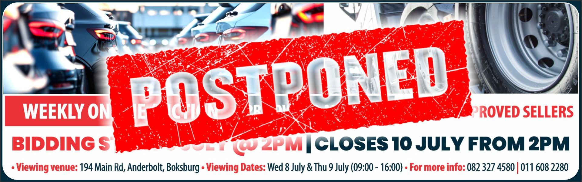 Homepage banner postponed